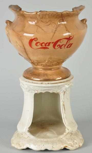 Appraisal: Porcelain Coca-Cola -Piece Syrup Urn Base Description Circa The bowl