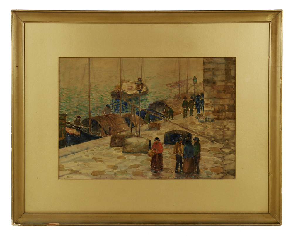 Appraisal: - Noyes Venice Harbor Scene W C G B George