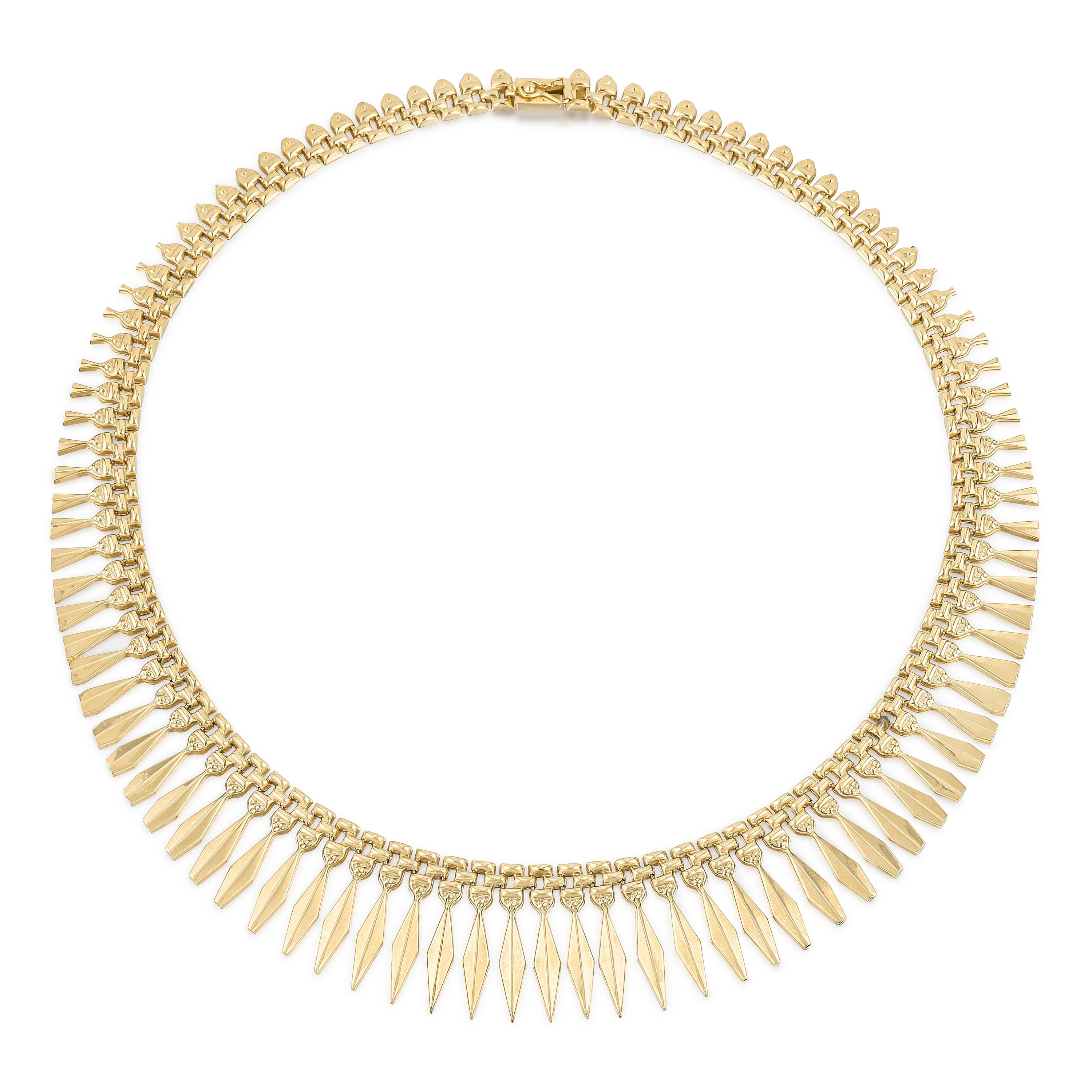 Appraisal: GOLD FRINGE NECKLACE METAL K gold MEASUREMENTS inches inch at