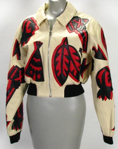 Appraisal: Michael Hoban North Beach Leather cream red and black ''Indian''