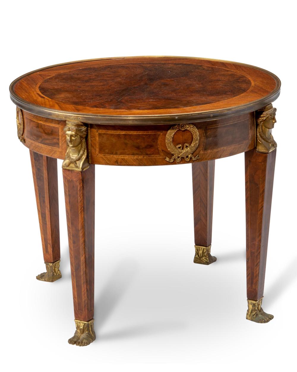 Appraisal: A French Empire-style end table Late th Early th Century