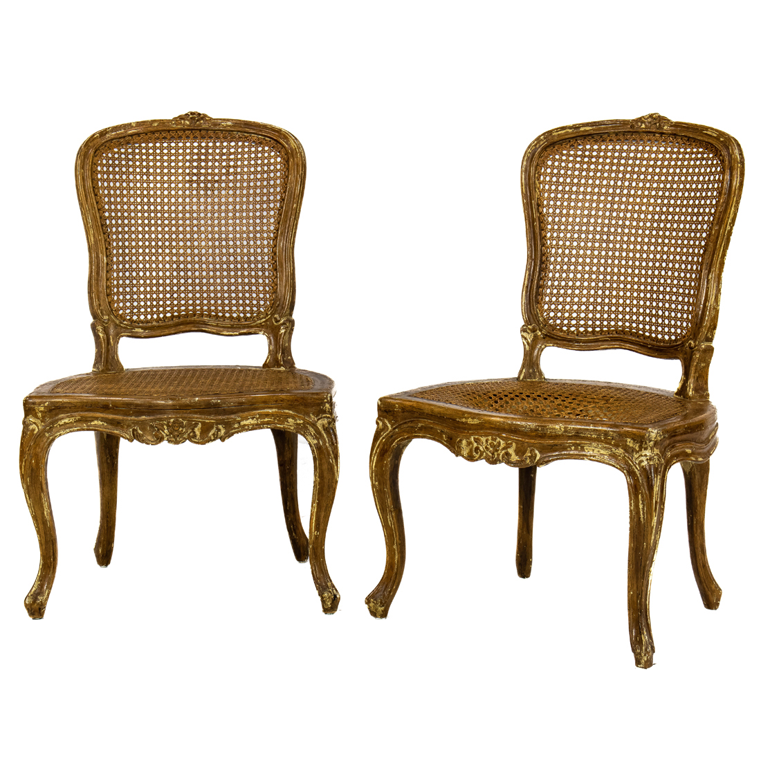 Appraisal: PAIR OF LOUIS XV SIDE CHAIRS Pair of Louis XV