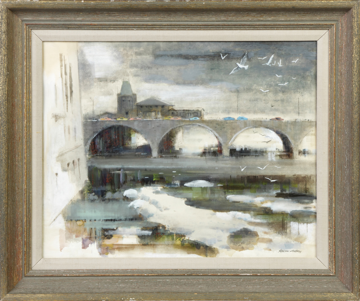 Appraisal: Ralph Avery New York - Rochester Aqueduct in winter Sgn