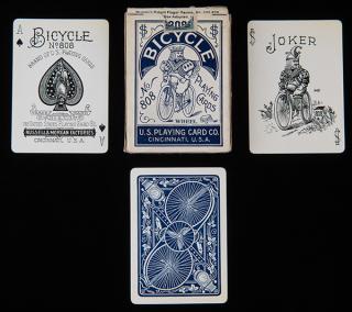 Appraisal: USPC Bicycle Playing Cards Wheel Cincinnati ca J OB Four