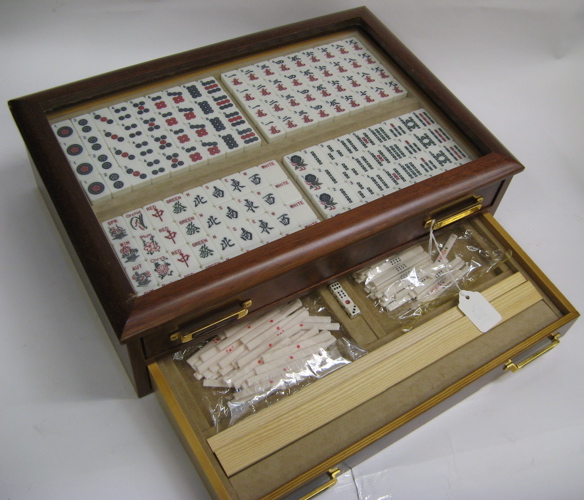 Appraisal: TH CENTURY CHINESE MAH-JONG SET in covered hardwood case with