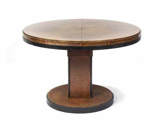 Appraisal: A Biedermeier Style Center Table having burled walnut veneer with