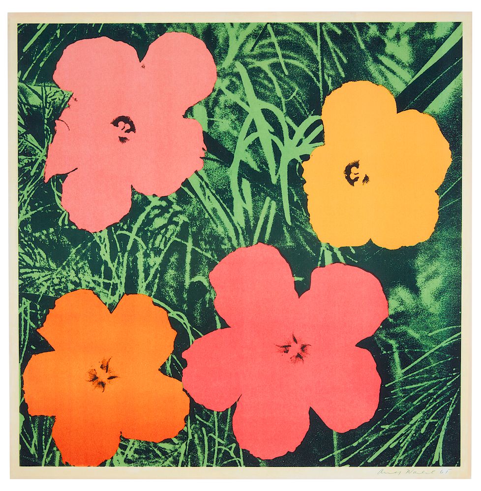 Appraisal: Andy Warhol - Lithograph Flowers Unframed Andy Warhol - lithograph