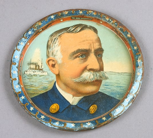 Appraisal: Tip tray with picture of Dewey