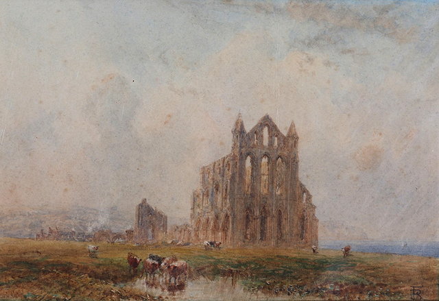 Appraisal: MYLES BIRKET FOSTER - 'Whitby Abbey' and 'Gainsborough Priory Moonlight'