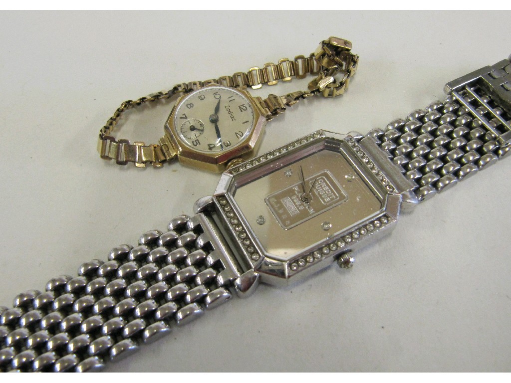 Appraisal: Lot comprising ct gold hexagonal cased ladies wrist watch with