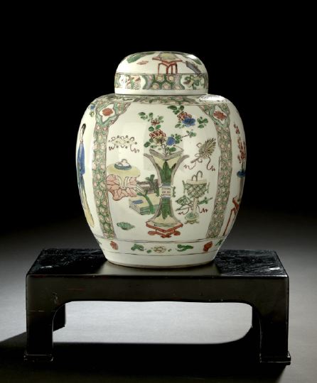 Appraisal: Chinese Export Porcelain Covered Ginger Jar Daoguang Reign - of