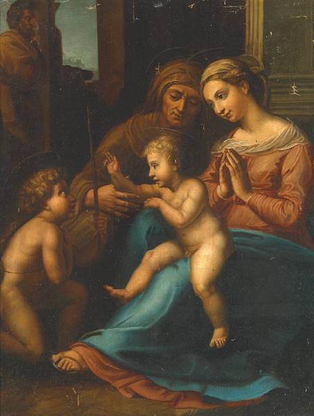 Appraisal: After Raffaello Sanzio called Raphael The Holy Family unsigned oil