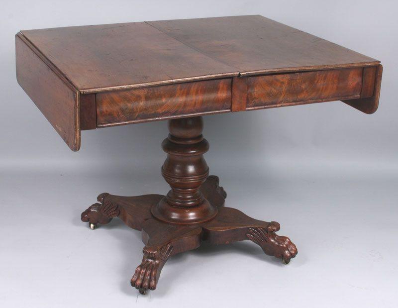 Appraisal: - th C Cassical Mahogany Parlor Table th Century classical