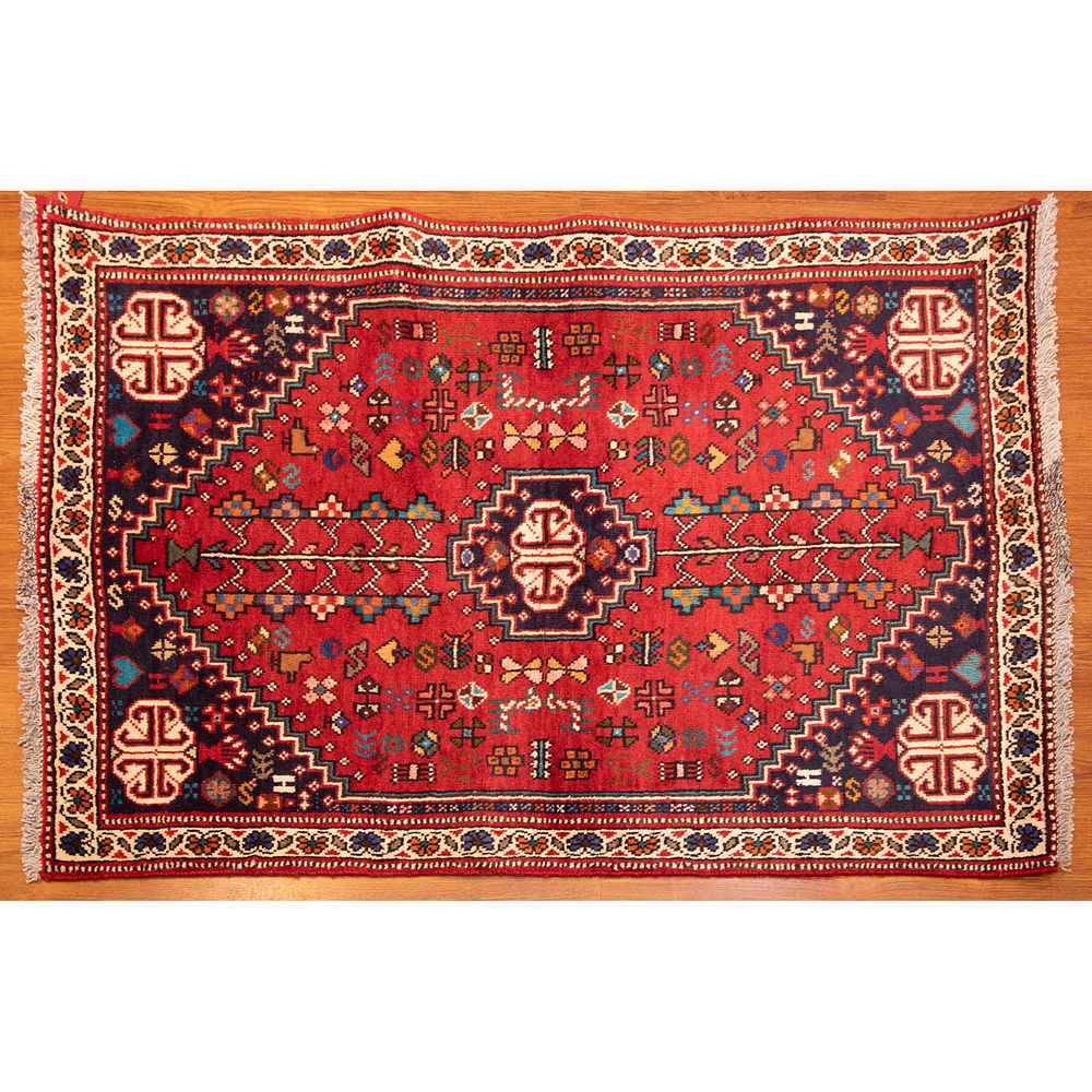 Appraisal: Abadeh Rug Persia x Fourth quarter- th century hand-knotted wool