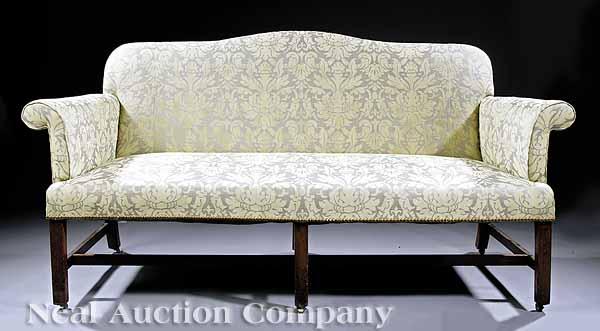 Appraisal: A George III Carved Mahogany Camelback Settee mid- th c