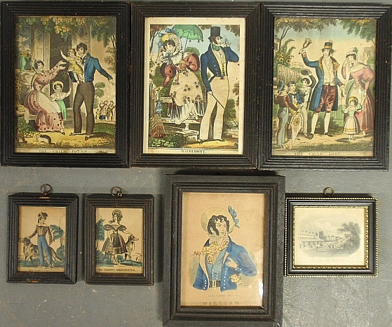 Appraisal: - Group of six colored English prints to incl The