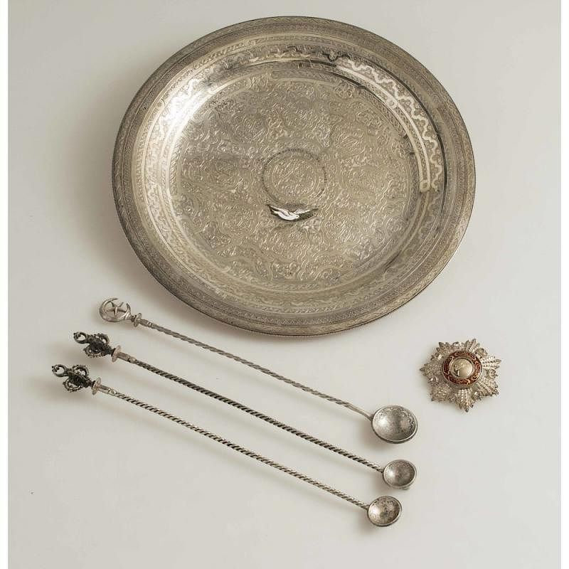 Appraisal: Persian Silver Associated w the Shah of Iran General McAuliffe