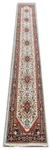 Appraisal: Hand-tied Persian Serapi runner rug approx ' l ' w