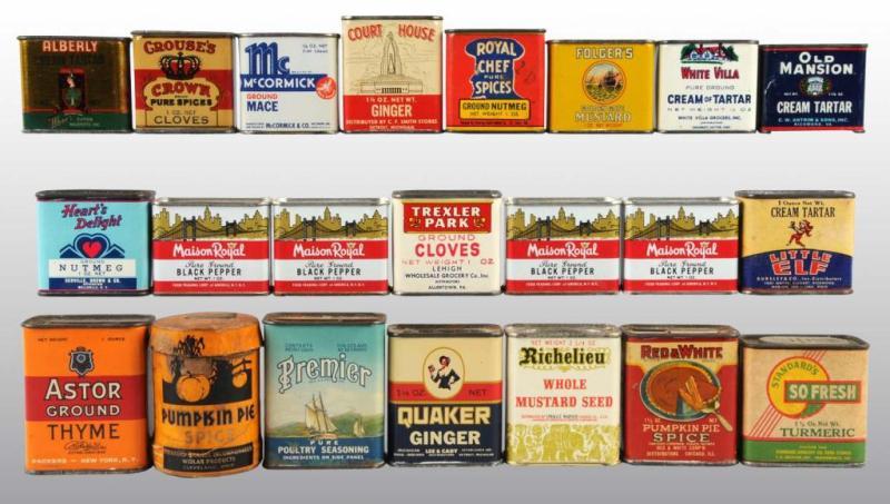 Appraisal: Lot of Spice Tins Description Includes one for Court House