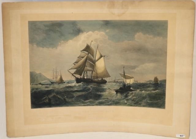 Appraisal: TH C COLORED ENGRAVINGS TITLED THE GOLDENGATE SAN FRANCISCO BAY