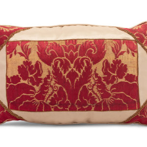 Appraisal: A Pair of Continental Velvet Pillows Height x width inches