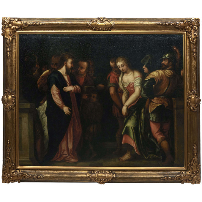 Appraisal: Old Master Style Christ and the Woman Taken in Adultery