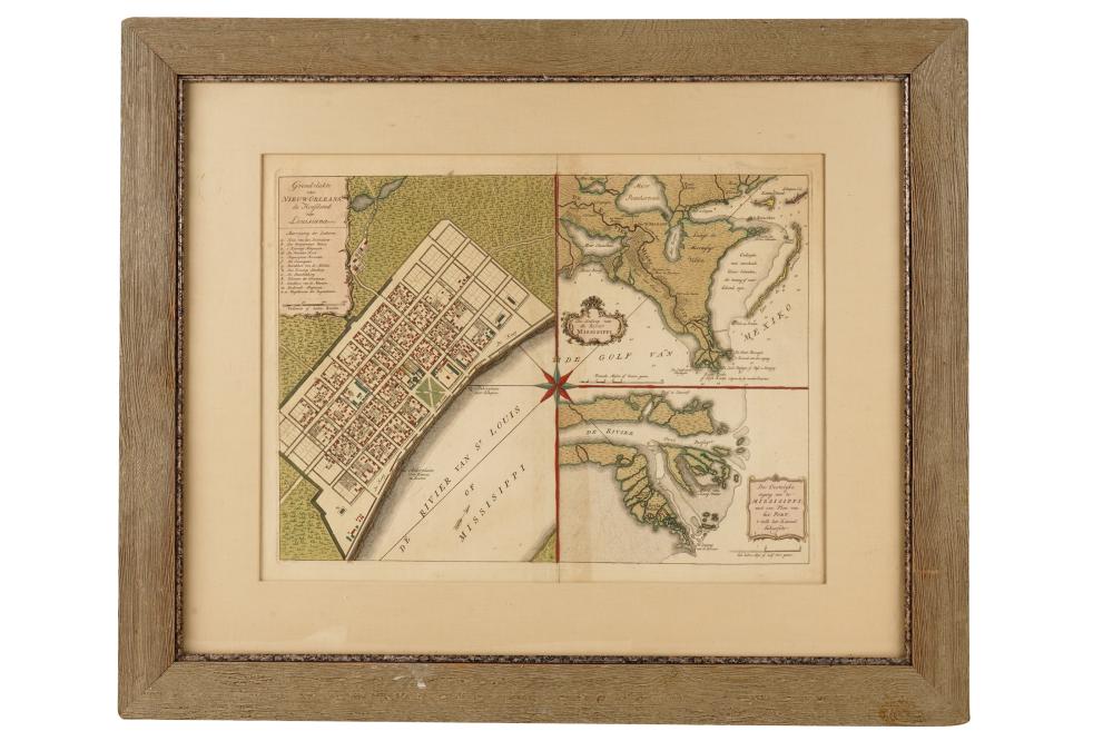 Appraisal: MAP OF NEW ORLEANSdepicting a section of the Southern United