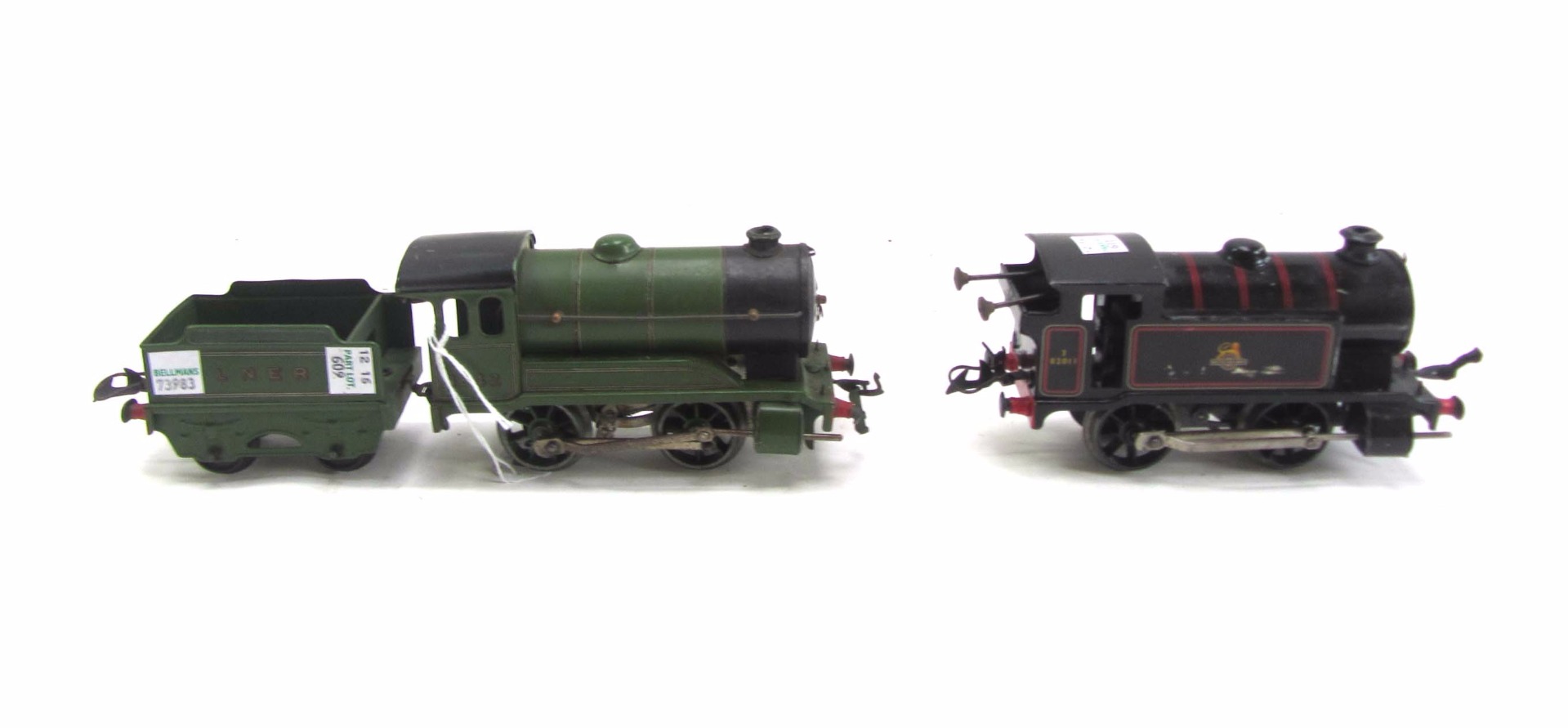 Appraisal: A Hornby Type clockwork locomotive and tender LNER and a