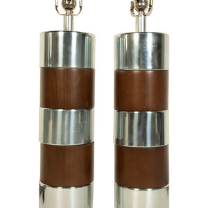 Appraisal: A Pair of Modernist Table Lamps Circa s Overall height