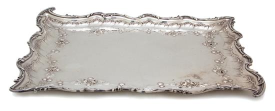 Appraisal: Sale Lot A French Silver Rectangular Serving Tray Jean Francois