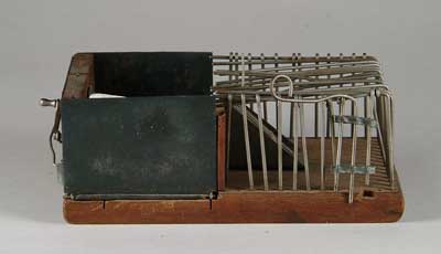 Appraisal: PATENT MODEL ANIMAL TRAP BY E S HOTCHKISS Original patent