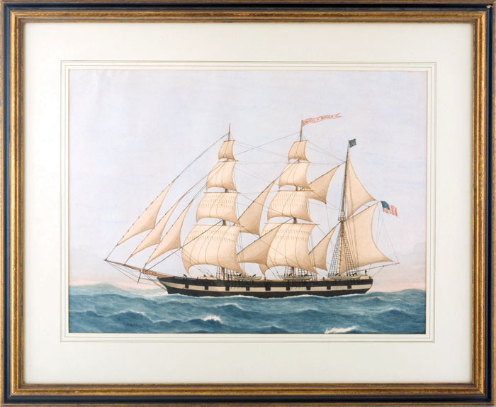 Appraisal: LUCIUS A BRIGGS AMERICAN - THE WHALING SHIP quot CHARLES