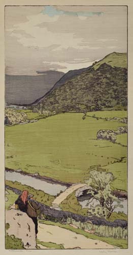 Appraisal: FRANK MORLEY FLETCHER Brotherswater Color woodcut on cream Japan paper