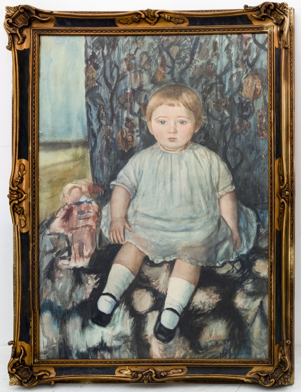 Appraisal: MINKOWSKI 'PORTRAIT OF AN INFANT' WATERCOLOR Maurycy Minkowski Polish Argentinean