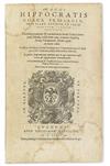 Appraisal: HIPPOCRATES Coaca praesagia Greek text with Latin translation by Jacques