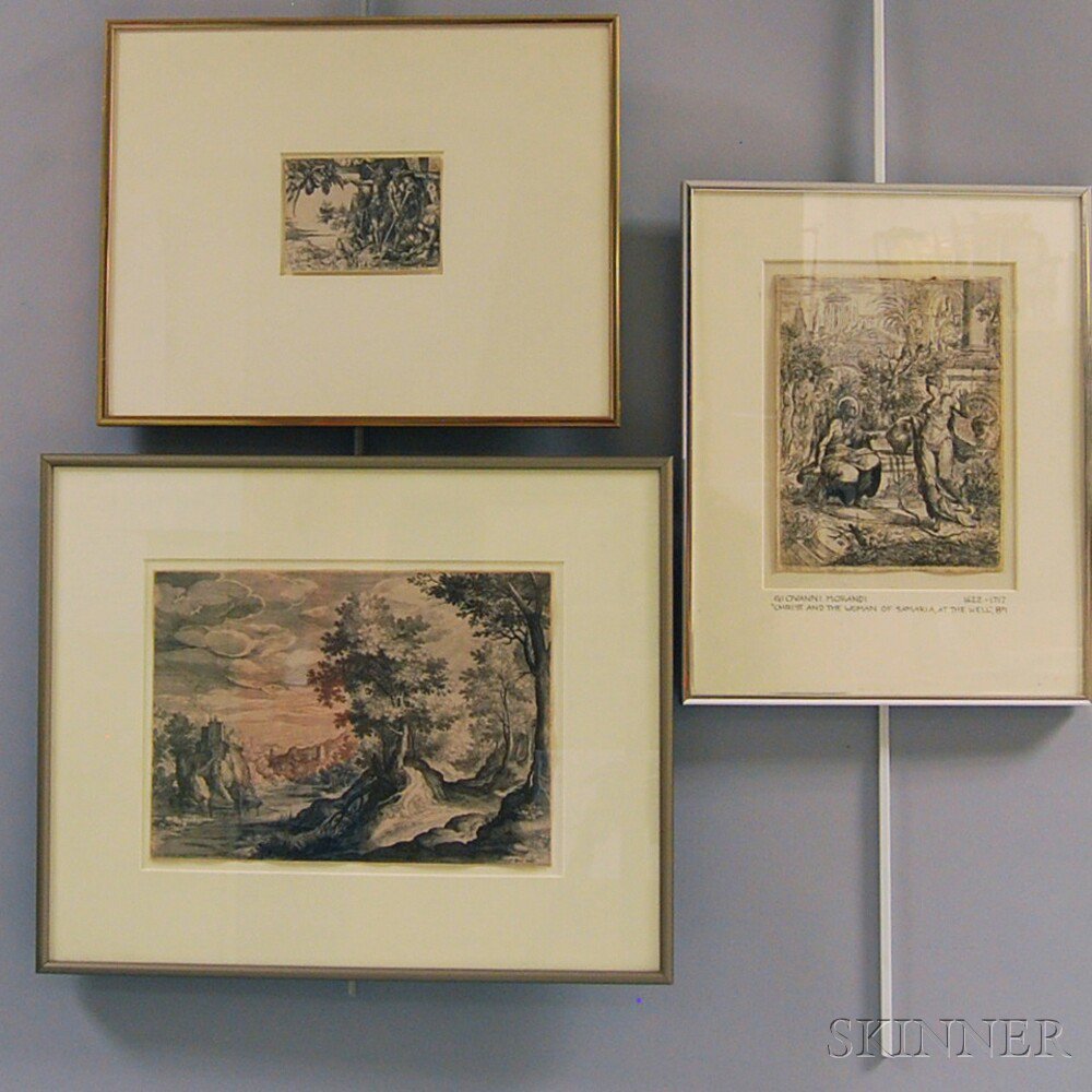 Appraisal: Three Old Master Prints Heinrich Aldegrever German -c The Rich