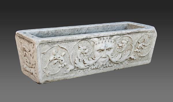 Appraisal: An Italian Neoclassical marble cistern late th century Of slightly