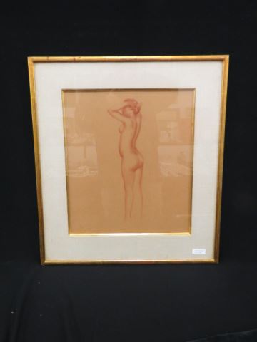 Appraisal: Everett Shinn colored drawing nude woman approx X signed well