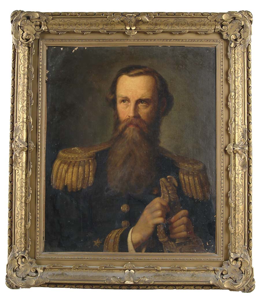 Appraisal: MAGNIFICENT MILITARY PORTRAIT AND ORIG LINCOLN SIGNED CONGRESSIONAL RESOLUTION TO