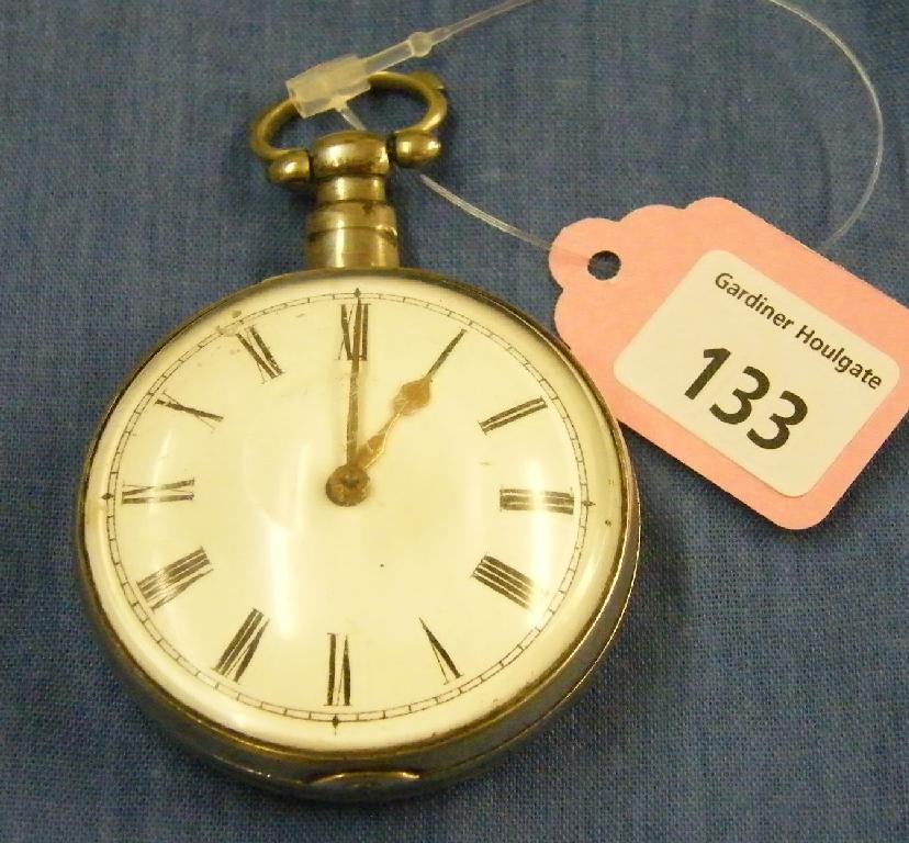 Appraisal: Early th century silver fusee verge pocket watch hallmarked London