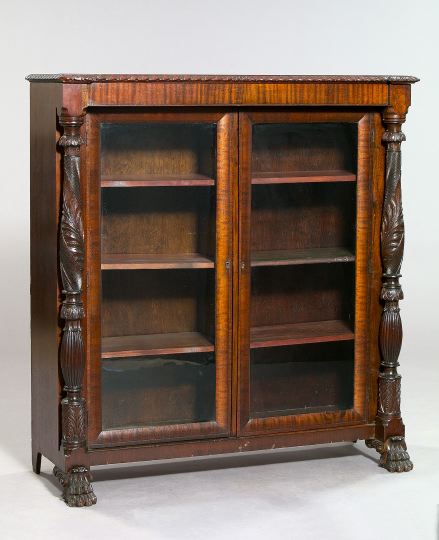 Appraisal: American Late Classical Revival Mahogany Bookcase late th century the