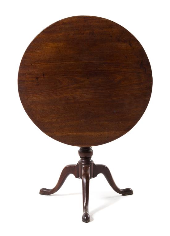 Appraisal: Sale Lot A George III Mahogany Tilt-Top Tea Table th