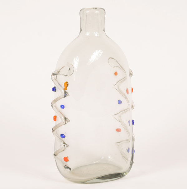 Appraisal: Mazzega Murano art glass bottle designed by Fulvio Bianconi c