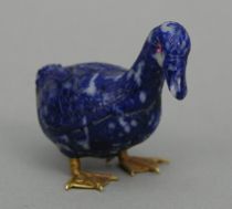 Appraisal: A Sodalite K Duck Carved in blue sodalite Duck has