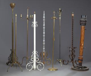 Appraisal: Group of Nine French Floor Lamps th and th c