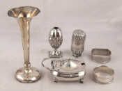 Appraisal: A mixed lot of hallmarked sterling silver comprising two napkin