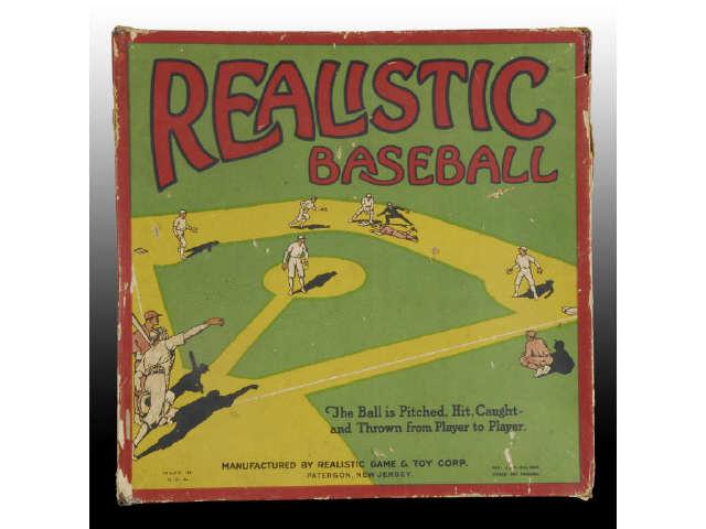 Appraisal: Realistic Baseball Game with Original Box Description Manufactured by the