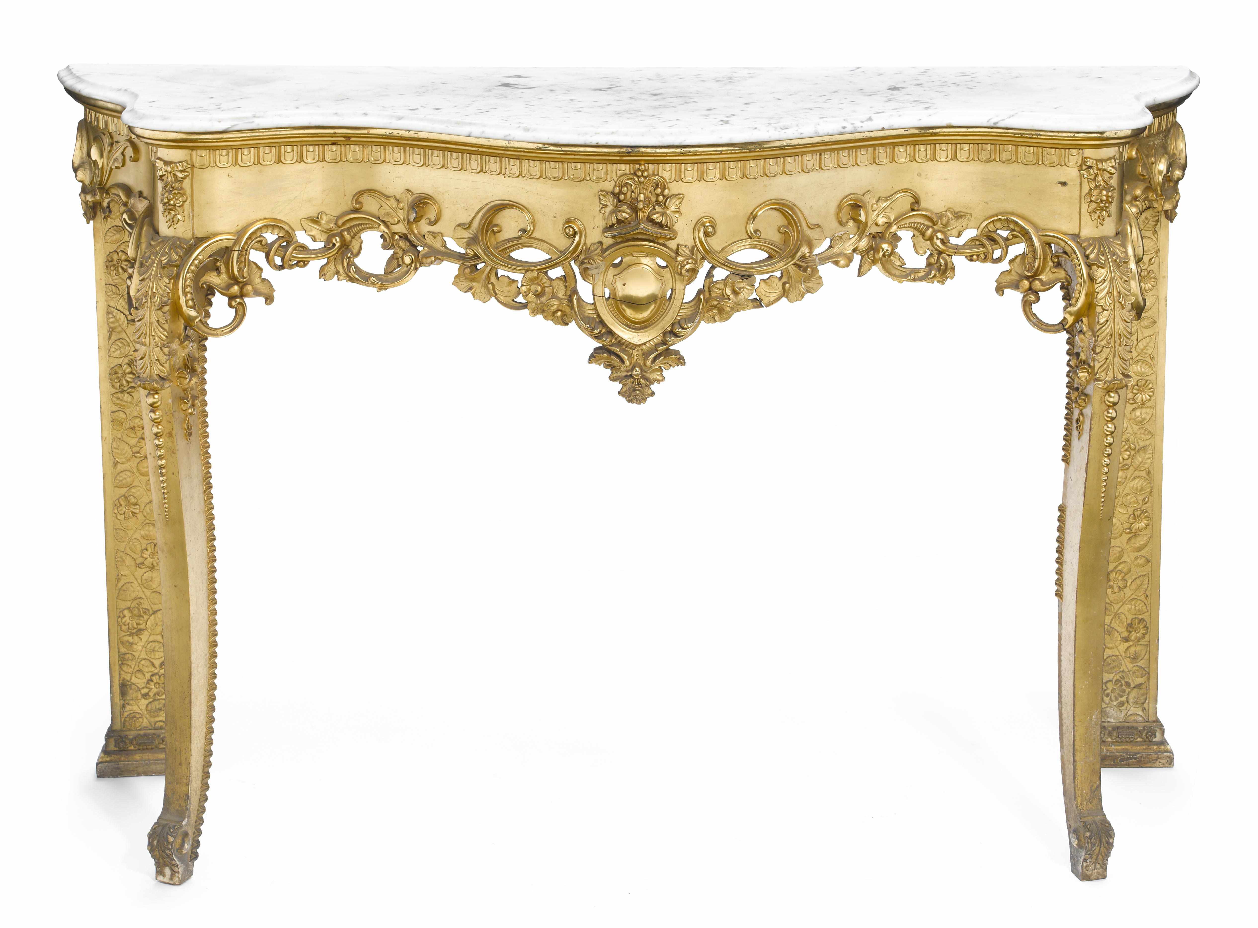 Appraisal: Property of various owners A Louis XV style carved giltwood