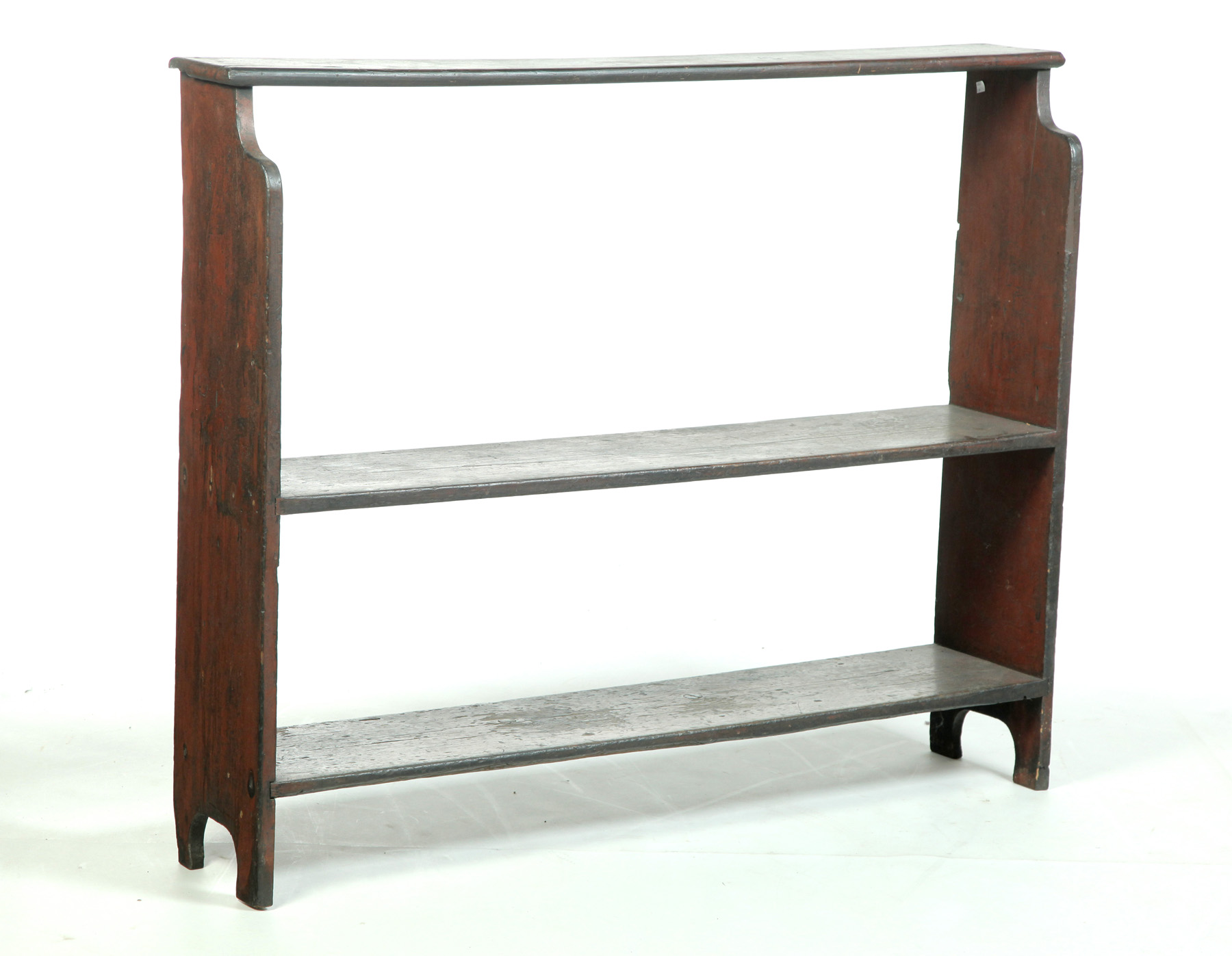 Appraisal: AMERICAN PAINTED BUCKET BENCH Nineteenth century pine Three shelves and