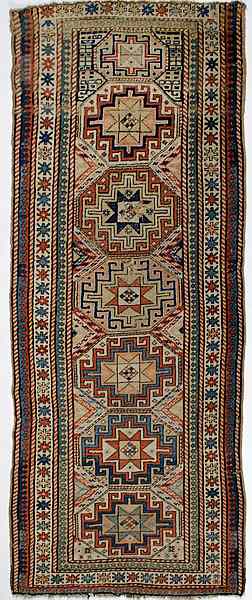 Appraisal: Caucasian Rug Caucasian rug x in ft in x ft